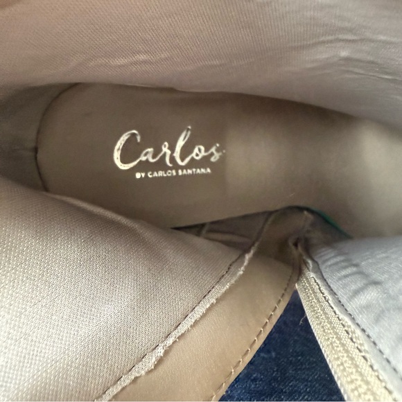 CARLOS by Carlos Santana Snakeskin Boots Womens 7.5 Lydia Faux Leather Heeled - Picture 10 of 13